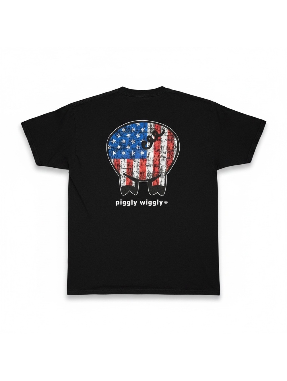 Vintage Style Piggly Wiggly "Born in the U.S.A." Graphic T-Shirt - Black, Large - Picture 2 of 6